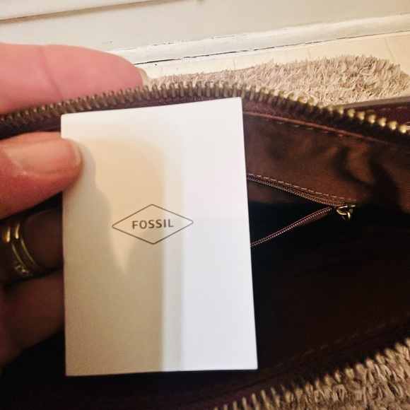 Fossil Skylar shoulder bag  Brandy Leather Bag Purse - Picture 7 of 11